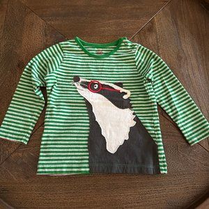 Baby Boden Badger with Glasses Tee